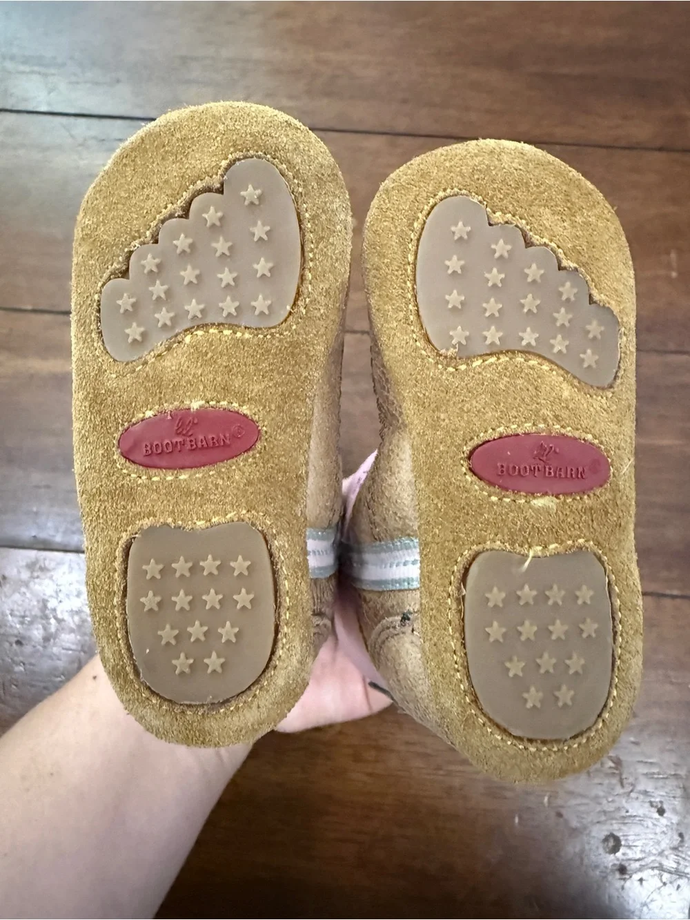 Boot Barn Toddler Girl Pink and Tan Star Western Boots
